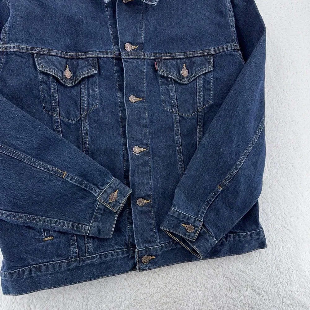 Levis Denim Jacket Mens XL Blue Trucker 70507-4886 Western‎ Button Up Classic